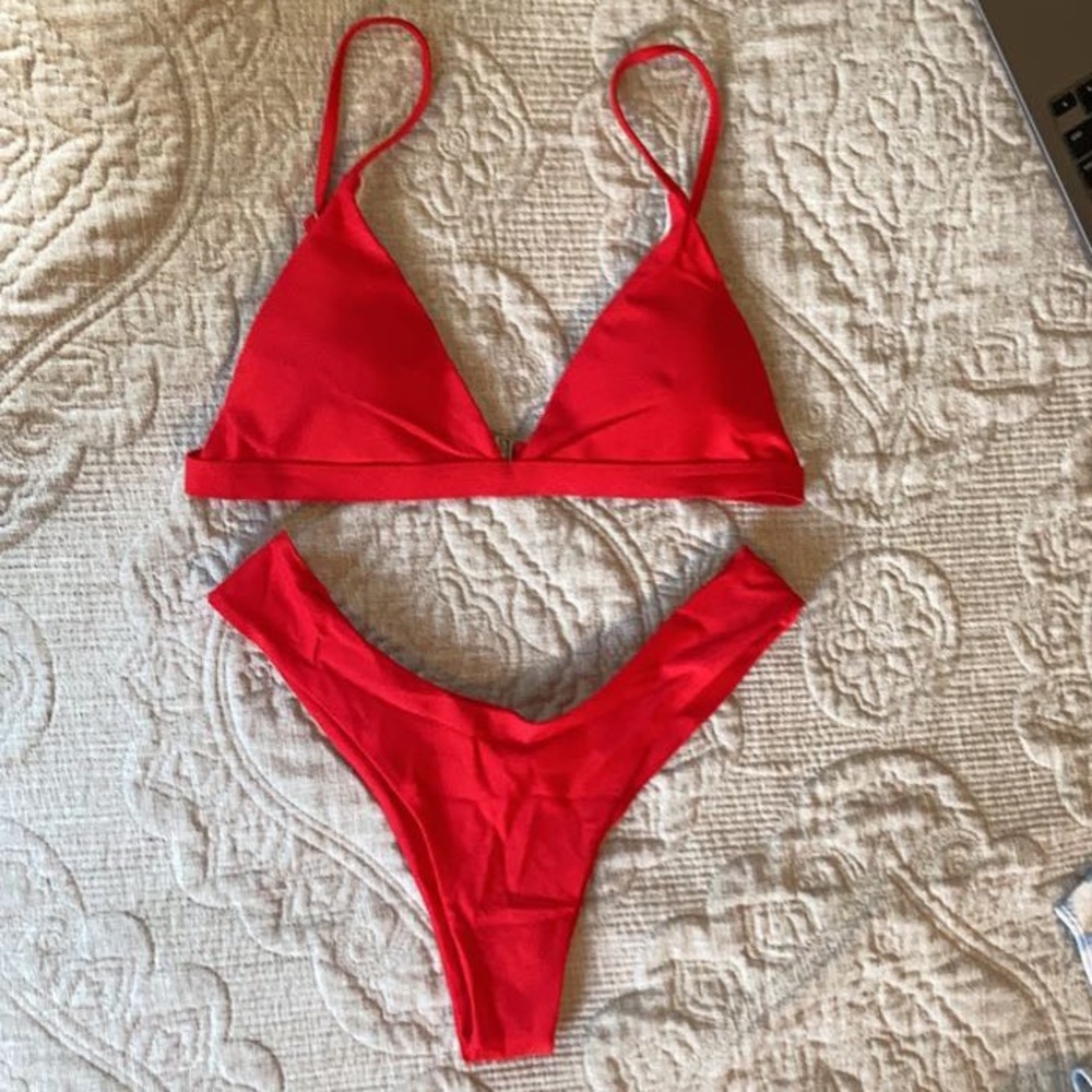 Red Zaful Thong Bikini